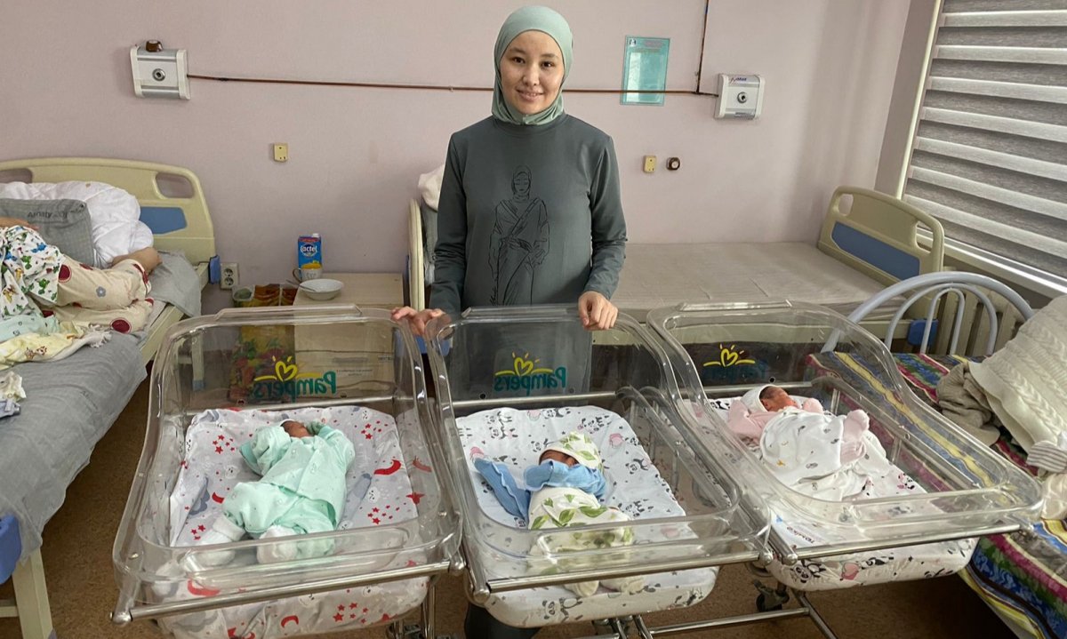 Первая тройня в этом году родилась в Алматы