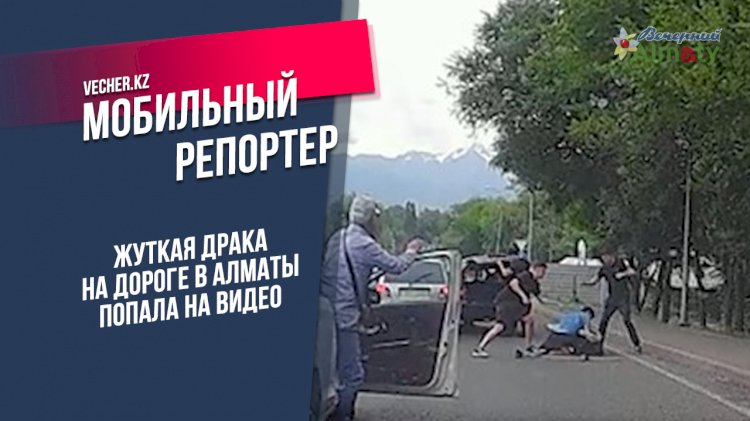 Жуткая драка на дороге в Алматы попала на видео