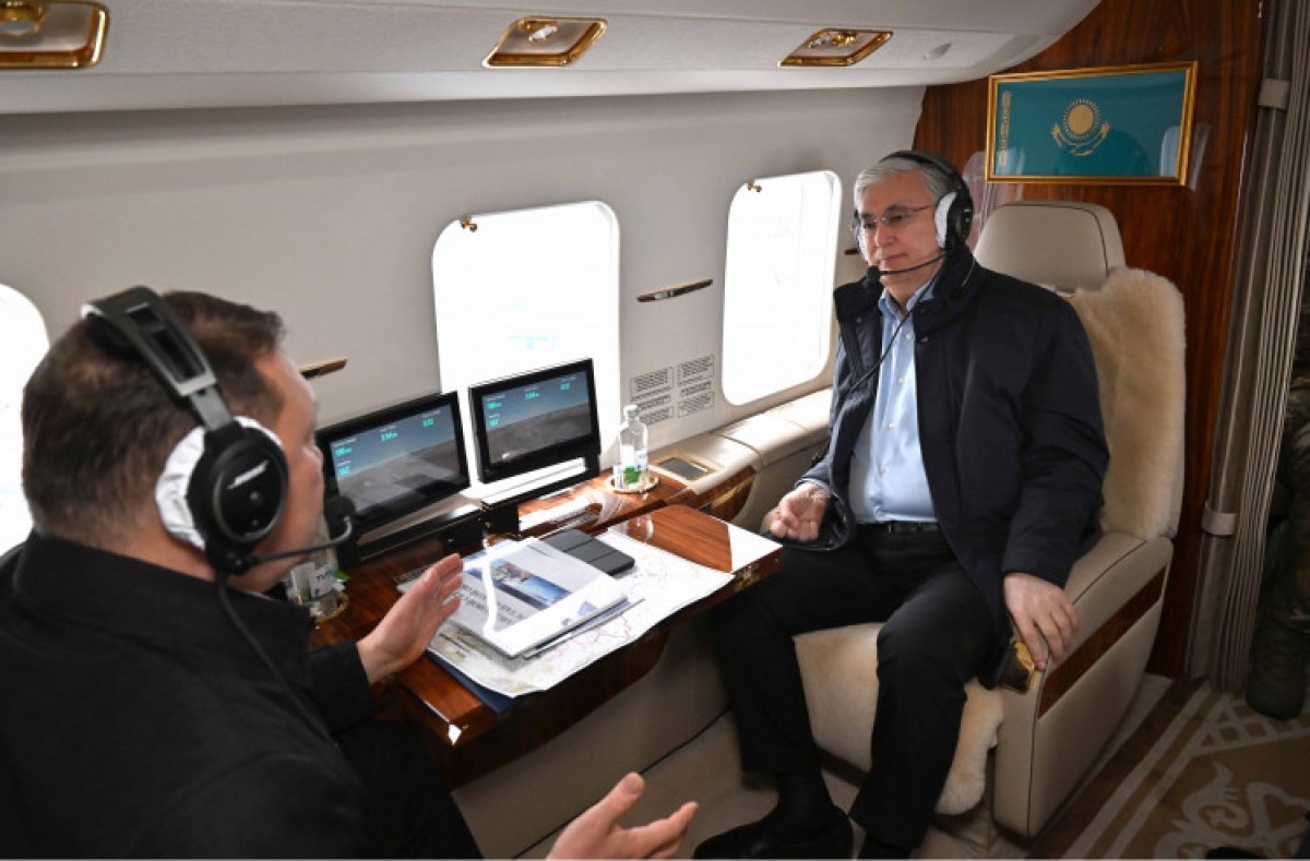 После СКО борт Президента Токаева вылетел в Костанай