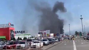 В Алматы загорелся сухостой