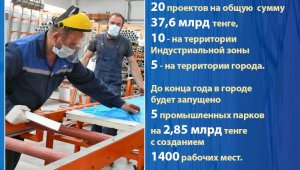 В Алматы в сфере промышленности  планируется реализация 20 проектов