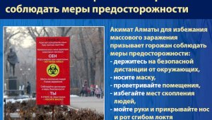 Акимат Алматы призывает горожан  соблюдать меры предосторожности