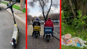 Алматинцы устали от самокатчиков, велосипедистов и особенно мопедистов на тротуарах