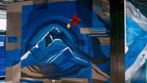 Уникальный арт-проект на картину «Турксиб» создан художниками Алматы