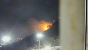 Пожар на склоне горы едва не перешел на АЗС в Алматы