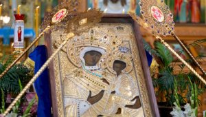 Список старинной Тихвинской иконы прибыл в Алматы