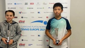 Юный казахстанский теннисист выиграл второй турнир в Норвегии