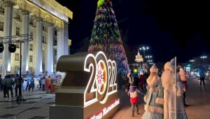 В Алматы зажгли Главную новогоднюю елку города
