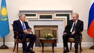 Путин высоко оценил вклад Нурсултана Назарбаева в развитие сотрудничества в ЕАЭС