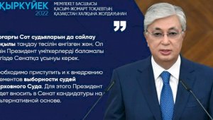 Касым-Жомарт Токаев: Необходимо приступить к внедрению элементов выборности судей Верховного Суда
