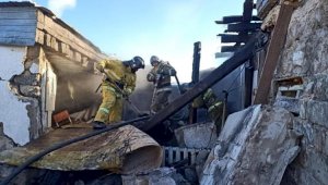 Пожарные Улытауской области ликвидировали последствия взрыва газового баллона