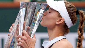Елена Рыбакина обратилась к казахстанцам после победы на турнире WTA-1000