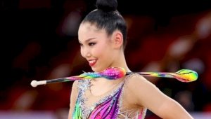 Казахстанская гимнастка Эльжана Таниева завоевала серебро Кубка мира