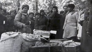 Яблоки сорта апорт вместе с другими продуктами алматинцы отправляли на фронт
