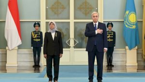 Президент Сингапура прибыла в Казахстан с госвизитом