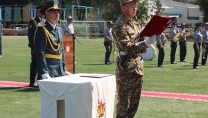В Алматы состоялась церемония принятия воинской присяги