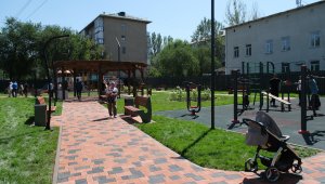 В мкр. Акжар в Алматы открыли новое общественное пространство
