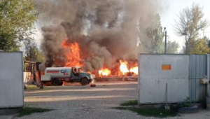Пожар произошел на газозаправочной станции в Алматинской области