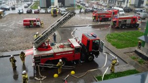 Тактику тушения пожара отработали в Алматинской области