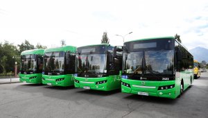 Более 100 автобусов обновлено на пяти маршрутах в Жетысуском районе