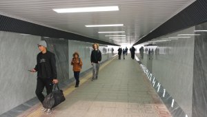 В Алматы в отремонтированной подземке в мкр. Калкаман провели освещение и установили видеокамеры