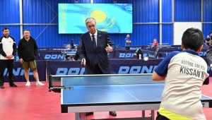 Президент посетил центр настольного тенниса в Актобе