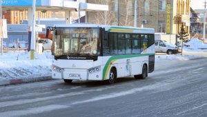 В Костанае часть автобусов не вышла на маршруты из-за мороза