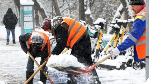 Коммунальные службы Алматы справились с последствиями обильного снегопада