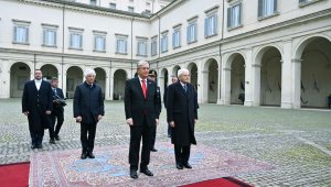 Токаев прибыл в Квиринальский дворец на переговоры с Президентом Италии