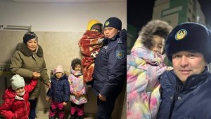 Бабушке с четырьмя внуками во время землетрясения в Алматы помогла полиция
