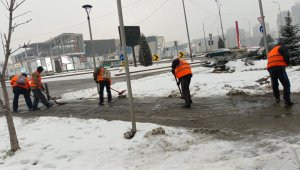 Уборка снега в Алматы контролируется круглосуточно