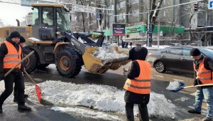 Уборка снега в Алматы идет в усиленном режиме