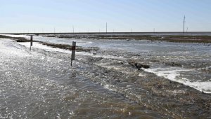 Талые воды затопили дороги в трех областях Казахстана
