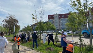 «Таза Казахстан»: в Алматы знаменитости посадили деревья
