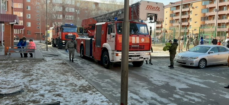 Пожар произошел в многоквартирном доме в Капшагае