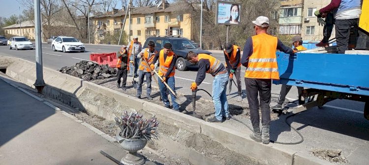 В Алматы продолжается текущий ремонт улиц