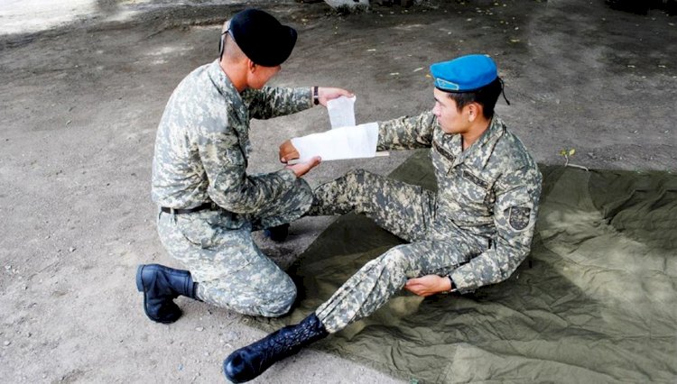 Военнослужащие США обучают казахстанских военных медпланированию