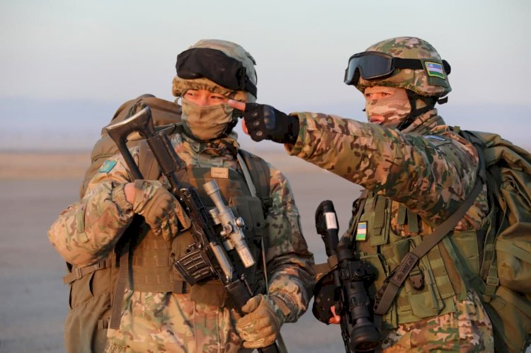 Военнослужащие Казахстана и Узбекистана провели совместные учения