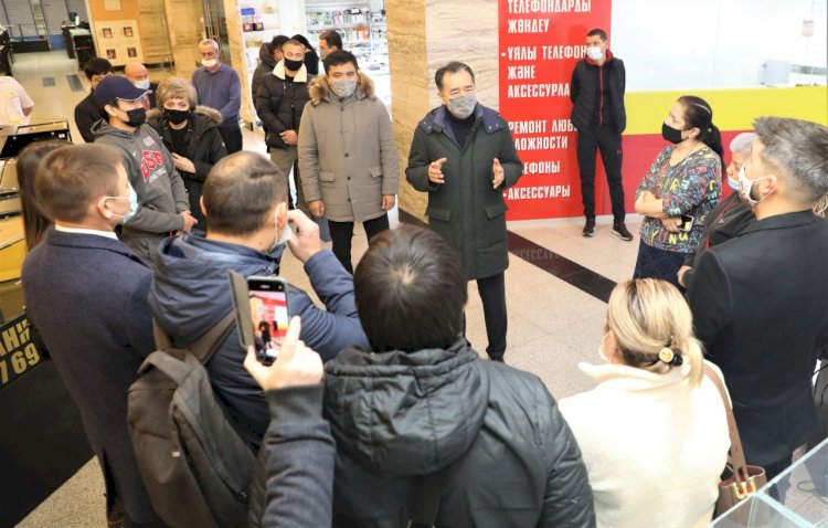 Бакытжан Сагинтаев встретился с предпринимателями, пострадавшими из-за беспорядков