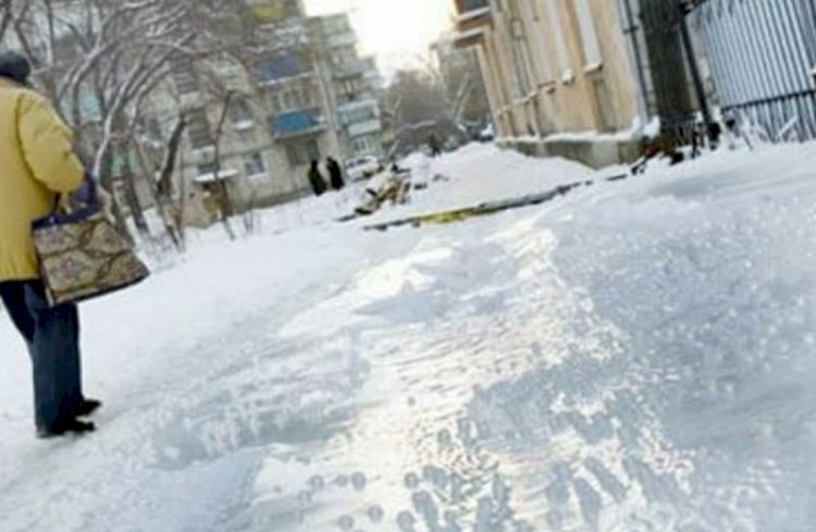 Алматинцев предупредили о гололеде на улицах города