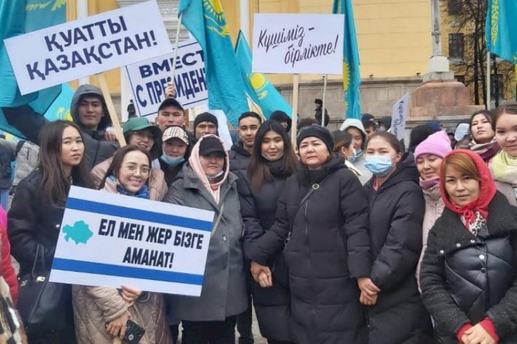 В Алматы прошел митинг в поддержку Нового Казахстана и реформ Президента