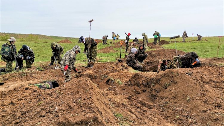 В Волгоградской области обнаружено захоронение бойца из Казахстана