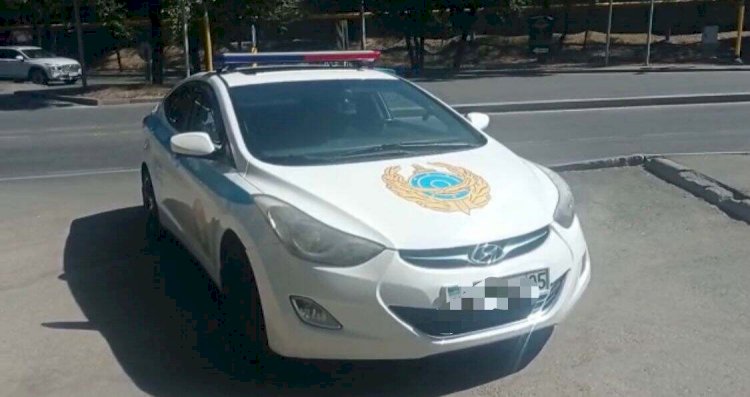 Фальшивый полицейский автомобиль разъезжал по дорогам Алматы
