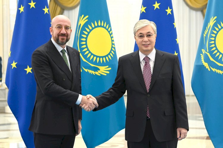 Касым-Жомарт Токаев провел переговоры с Президентом ЕС Шарлем Мишелем