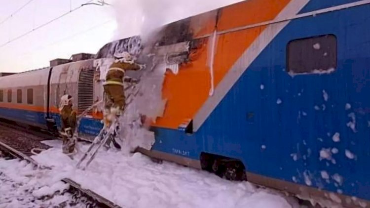 В поезде, следовавшем по маршруту Петропавловск – Алматы, загорелся вагон