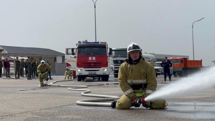 В Алматинской области определили лучшего водителя по скоростному маневрированию среди пожарных