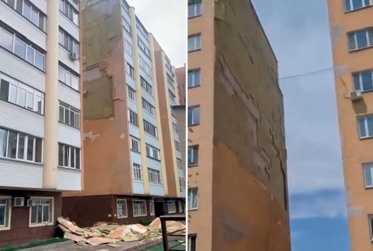 В акимате Ауэзовского района Алматы прокомментировали обрушение фасада дома