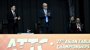 Токаев посетил финальные матчи Чемпионата Азии по настольному теннису