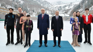 Главы государств Казахстана и Узбекистана посетили спорткомплекс «Медеу»