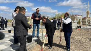 «Таза Қазақстан»: участники республиканского форума молодежи в Кызылорде высадили саженцы